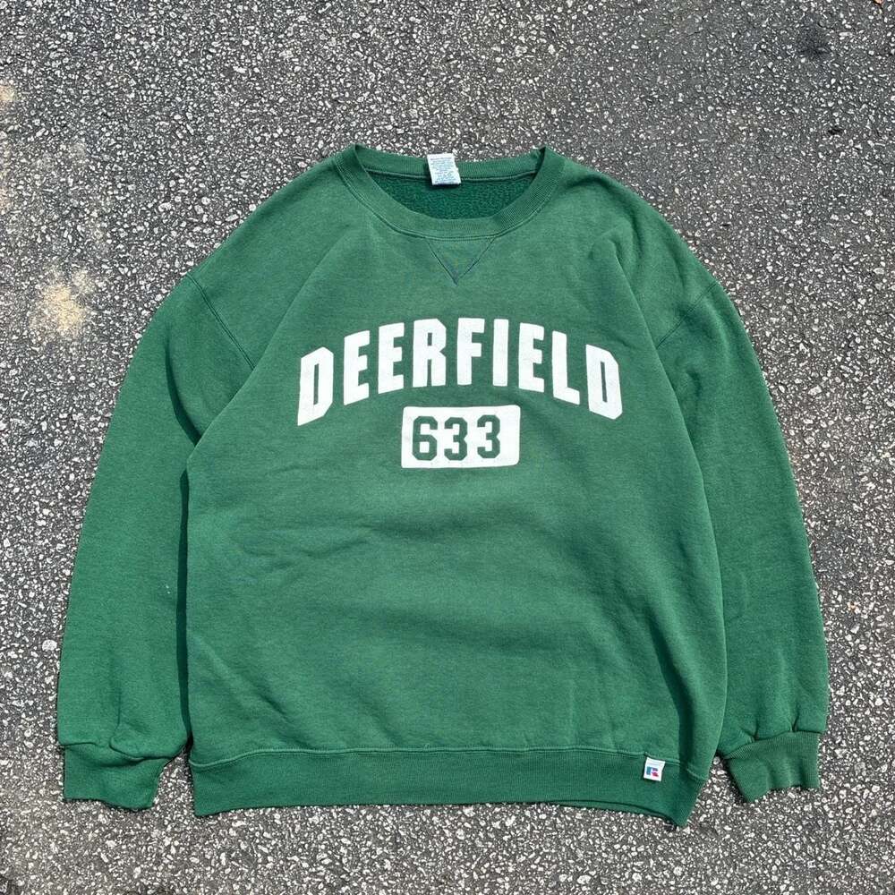 Russell Athletic Vintage Deerfield 633 Green Crewneck Sweatshirt